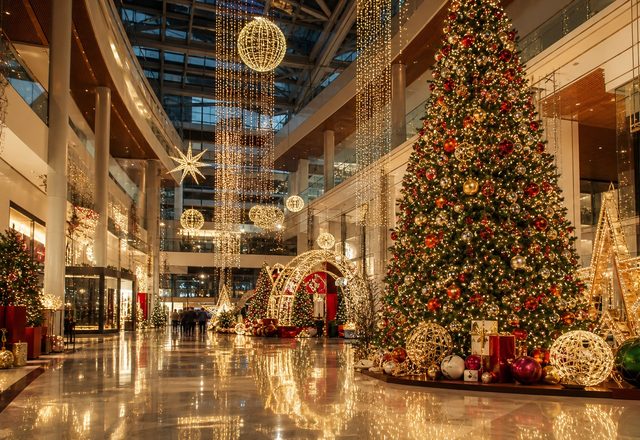Décoration de Noël professionnelle pour centre commercial et collectivité